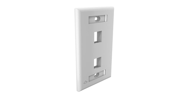 FACEPLATE PLANO 2P - GLOSSY - BLANCO (4X2)