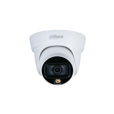Camara Dahua Domo, 2MP, Full Color, Lente Fijo 2,8mm, IR20M, Audio incorporado, 4en1 (CVI/TVI/AHD/CVBS), Semimetalica, DWDR, StarLight, IP67, 12VDC