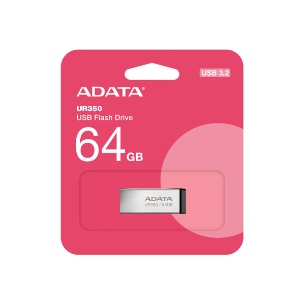 Memoria USB Adata -USB 3.2 / 64GB Metal Plata